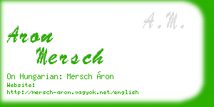 aron mersch business card